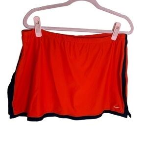 Nike Dri-Fit Tennis Skort | Size XL | Orange & Blue | Built-In Shorts